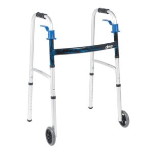 10227 Deluxe, Trigger Release Folding Walker with 5" Wheels